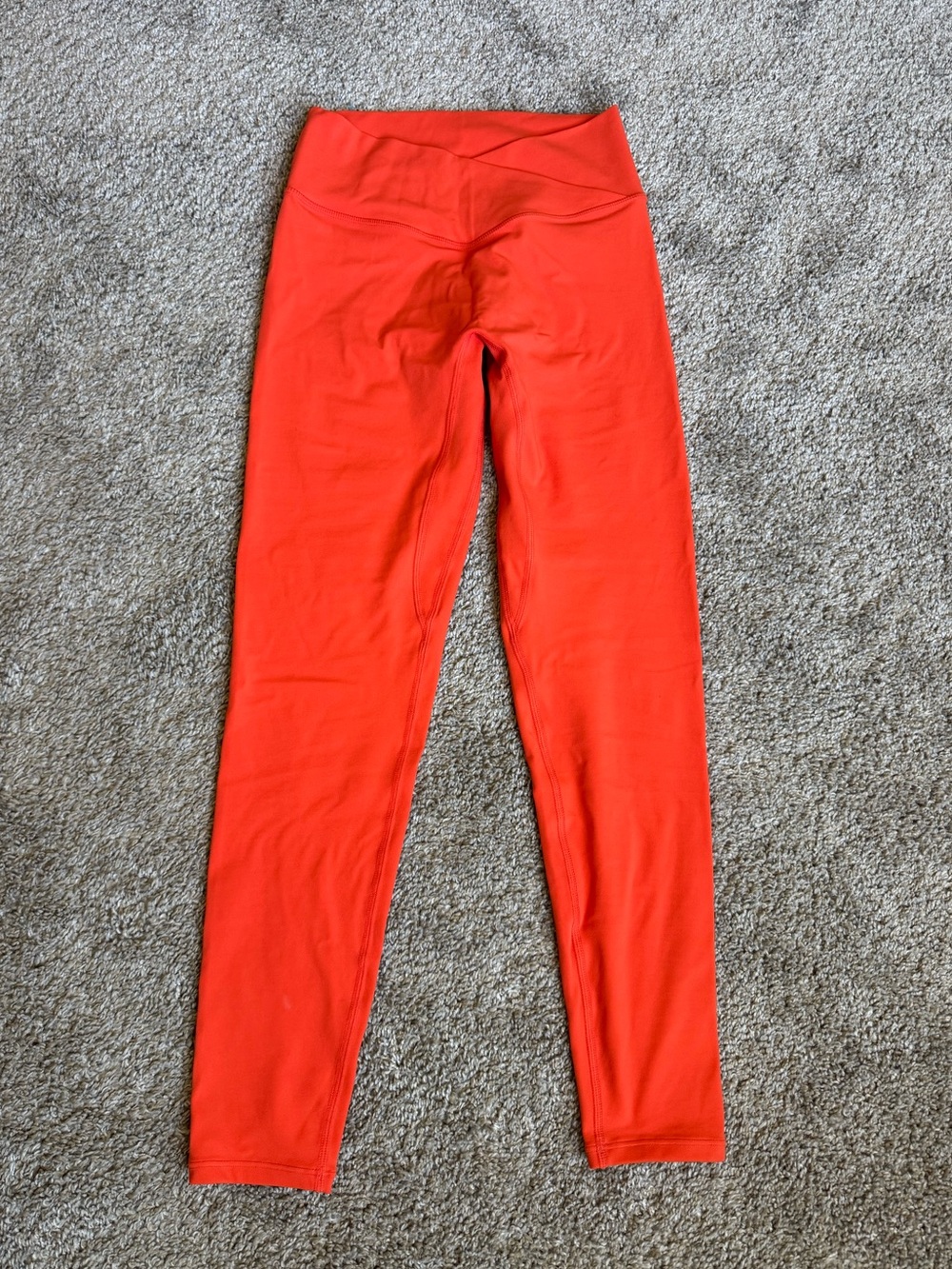 Vitality Cloud II leggings - Orange, Crossover Waistband, Small